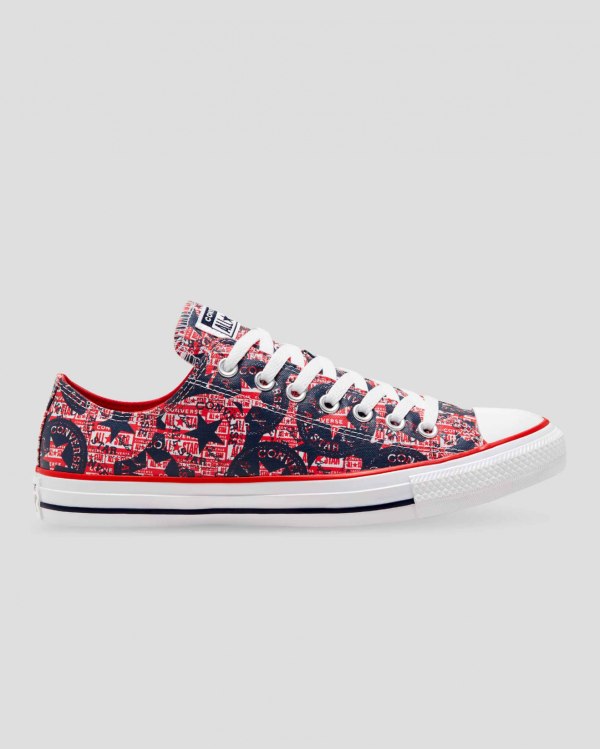 Converse Chuck Taylor All Star Logo Replay Rød Sort Sko Danmark - Converse Lave Sneakers Dame - 3752